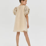 Choupette 3D Butterflies Sequins Decorated Dress Creamy(104)