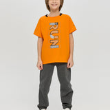Sports T-shirt with Graphic Print, Orange(104)