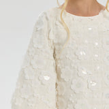 Choupette 3D Flowers White Cocktail Dress