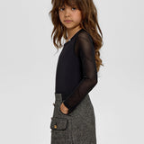 Choupette Black Combined Blouse