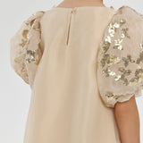 Choupette 3D Butterflies Sequins Decorated Dress Creamy(104)