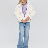 Choupette Ecru Bomber Jacket With Butterflies