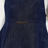 Choupette Navy Denim Pinafore Dress
