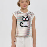 Choupette Catty Applique-Decorated T-Shirt