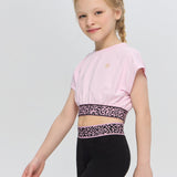 CropPolyesterd Sports Top, Pink(104)