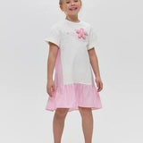 Dress,white and pink(86)