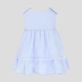 Smart set( overall and bonnet),white blue(56)