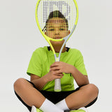 Sports Set Neon Green T-Shirt and Matching Black Shorts