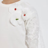 Choupette Decorated Blouse With 3D Flowers And Fruits