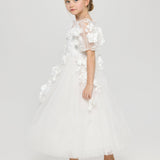 3D flowers dress, ecru(104)