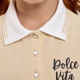 Choupette Elegant Knitted Polo Dress