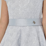 Choupette Jacquard Sequins Decorated Dress Ecru(104)