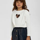 Choupette Ecru Stylish Cropped Sweatshirt