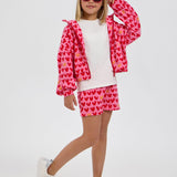 Choupette Heart Set Hoodie Jacket With Shorts