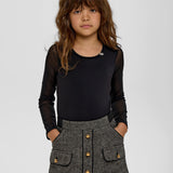 Choupette Black Combined Blouse