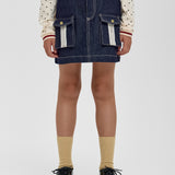 Choupette Blue Mini Denim Skirt