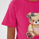 Choupette Bear Printed T-Shirt With Crystals