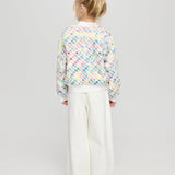 Embroidered Denim Jacket, pink(98)