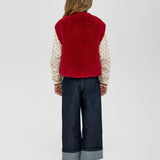Choupette Burgundy Stylish Fur Vest