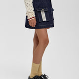 Choupette Blue Mini Denim Skirt