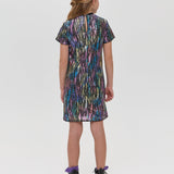 Textured dress, floral print(86)