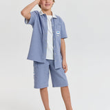 Choupette Smart Summer Textured Set (Shirt And Shorts)