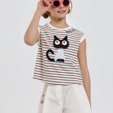 Choupette Catty Applique-Decorated T-Shirt
