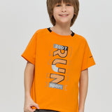 Sports T-shirt with Graphic Print, Orange(104)