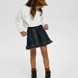 Choupette Ecru Stylish Cropped Sweatshirt