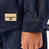 Choupette Blue Ch Branded Denim Shirt