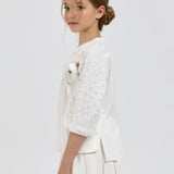 Choupette Decorated Blouse With 3D Flowers And Fruits