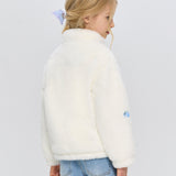 Choupette Ecru Bomber Jacket With Butterflies