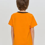 Sports T-shirt with Graphic Print, Orange(104)