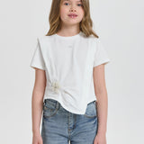 Choupette 3D Flower Asymmetry T-Shirt