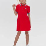 Polo dress, red(86)