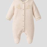 Choupette Birds Embraided Pink Cotton Overall