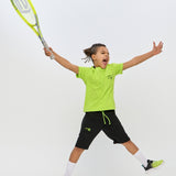 Sports Set Neon Green T-Shirt and Matching Black Shorts