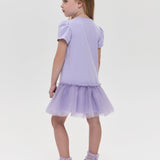 Combined Jersey Dress, lavander(86)
