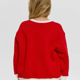 Choupette Red Decorated Sweater