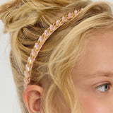 Choupette Pink And Golden Chain Designed Headband