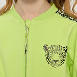 Sports Set Green Jacket and Black Leggings