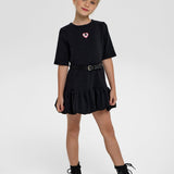Choupette Black Stylish Belted Dress