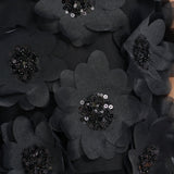 Elegant Black Flower Top