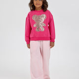 Choupette Bear Sequence Applique Decorated Sweatshirt