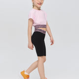 CropPolyesterd Sports Top, Pink(104)
