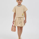 Choupette Pear Decorated Knitted Summer Set (T-Shirt And Skirt)