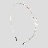 Choupette Bow Decorated Rhinestones Headband Silver