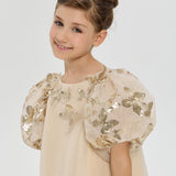 Choupette 3D Butterflies Sequins Decorated Dress Creamy(104)