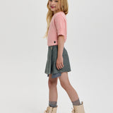 Choupette Grey Sequins Decorated Shorts Skirt