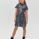 Textured dress, floral print(86)